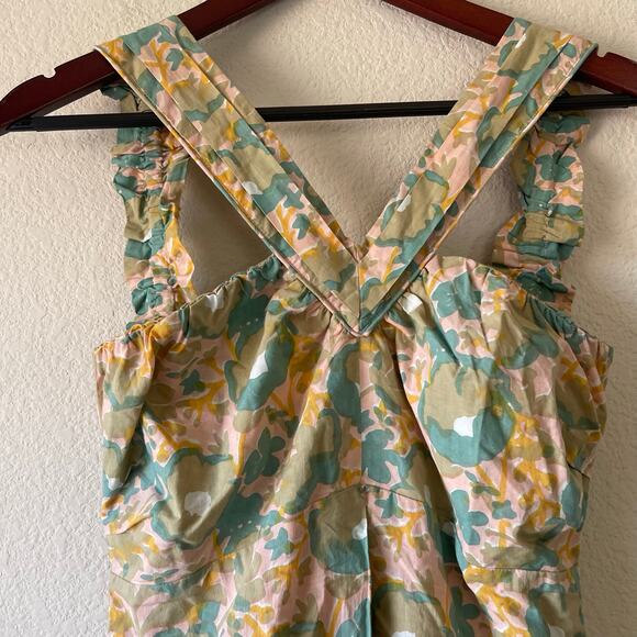 Mirth Seminyak Dress in Olive Bloom Halter neck size small - Picture 3 of 7